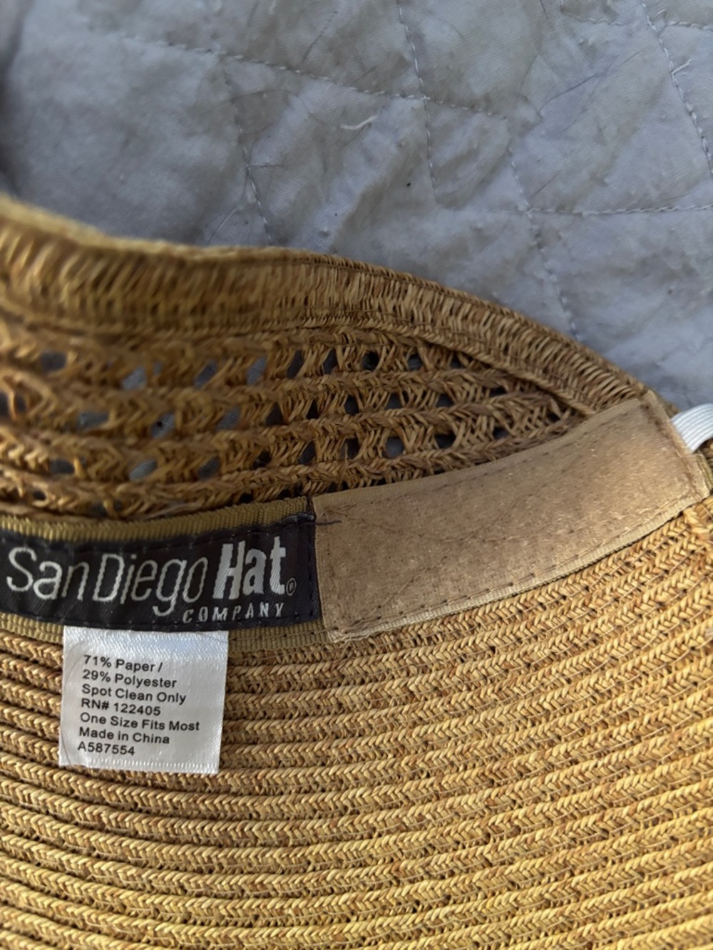 San Diego Hat Company Straw Visor UPF 50 Sun Block - Picture 5 of 11